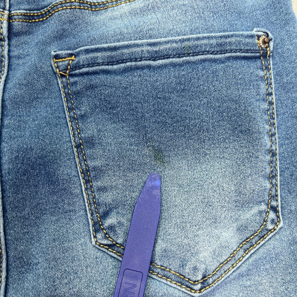 Curve Appeal Denim Jeans Ankle Slit Hem High Rise Medium Wash‎ Sz 2/26 Fits 25" - Picture 8 of 9